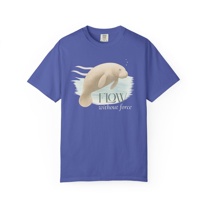 Flow Without Force – Manatee | Calm & Centered | Sketch Series by Pure Perspective | Eco Friendly Graphic Tee
