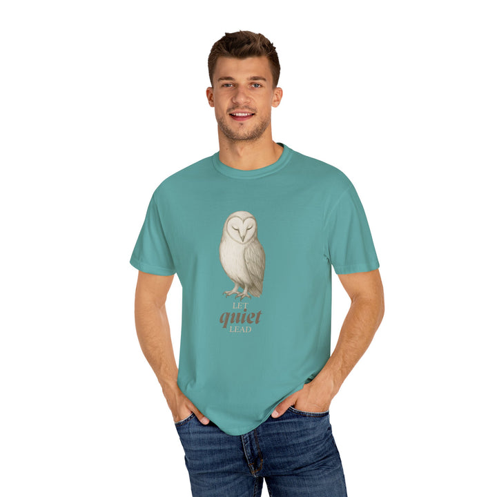 Let Quiet Lead – Owl | Calm & Centered | Sketch Series by Pure Perspective | Eco Friendly Graphic Tee