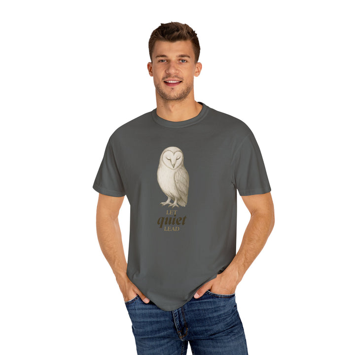 Let Quiet Lead – Owl | Calm & Centered | Sketch Series by Pure Perspective | Eco Friendly Graphic Tee