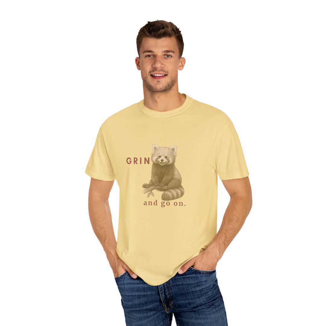 Grin and go on – Red Panda | Joyful & Playful | Sketch Series by Pure Perspective App | Eco Friendly Graphic Tee