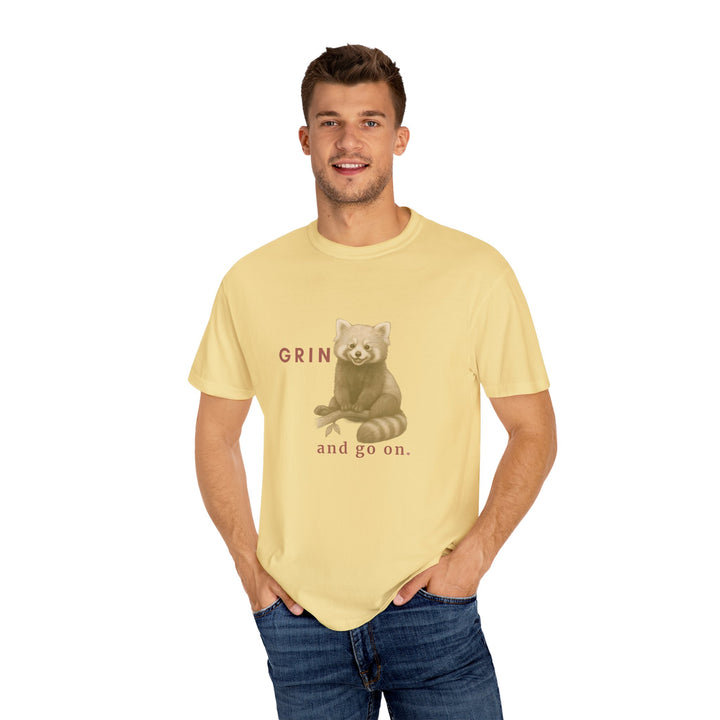 Grin and go on – Red Panda | Joyful & Playful | Sketch Series by Pure Perspective App | Eco Friendly Graphic Tee