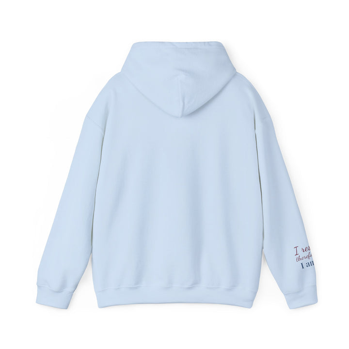 I Rest Therefore I Am – Capybara Edition | Grounded & Gentle Series | Unisex Heavy Blend™ Hooded Sweatshirt | Eco-Friendly Apparel