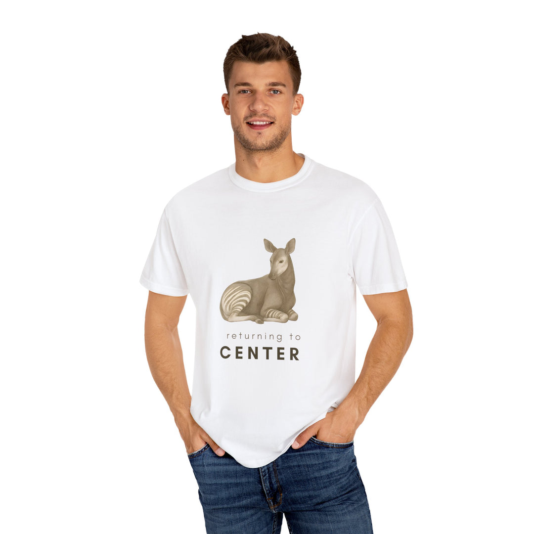 Returning to Center – Okapi | Calm & Centered | Sketch Series by Pure Perspective | Eco Friendly Graphic Tee