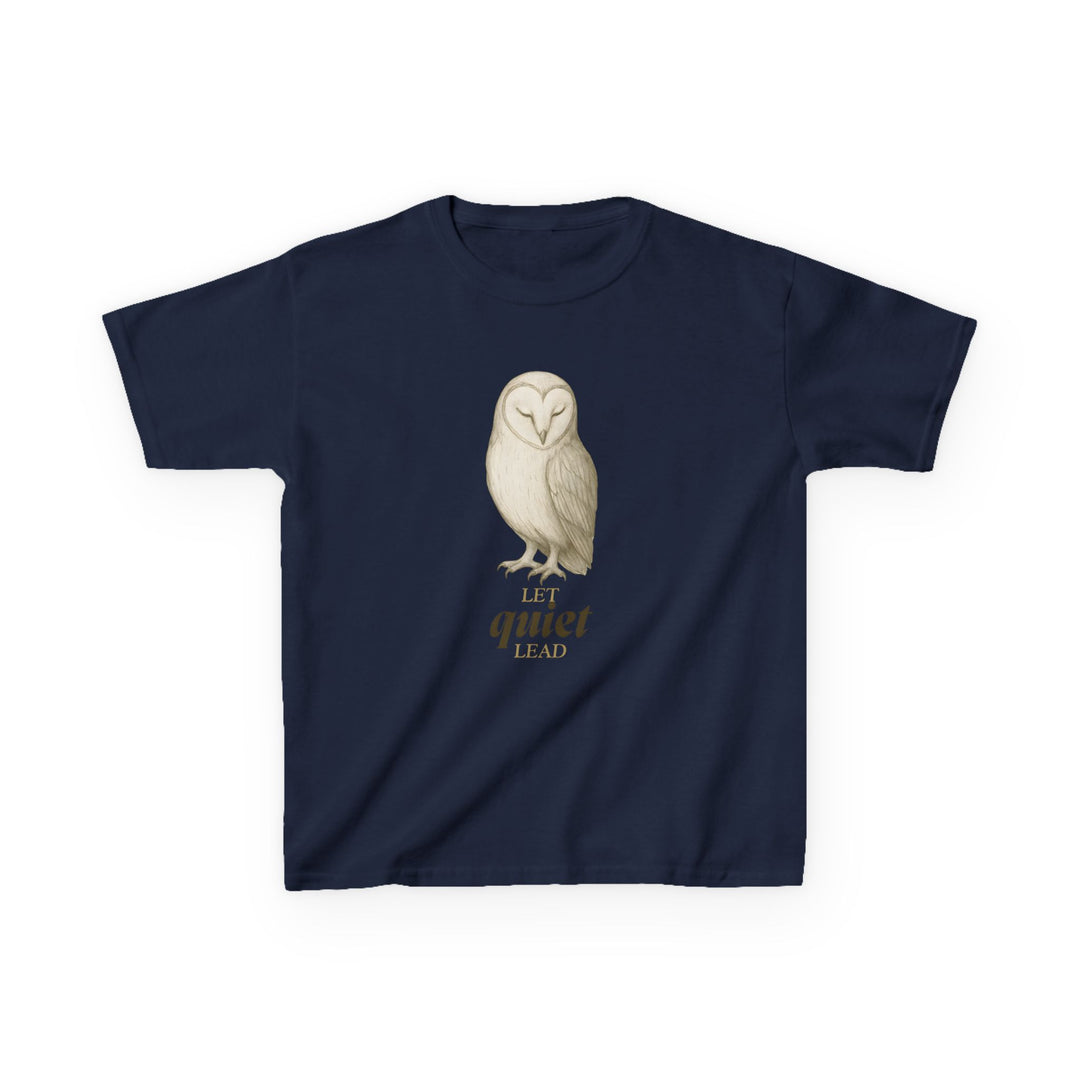 Kids Barn Owl Tee | "Listen First" | Sketch Design | Eco-Conscious | Calm & Centered