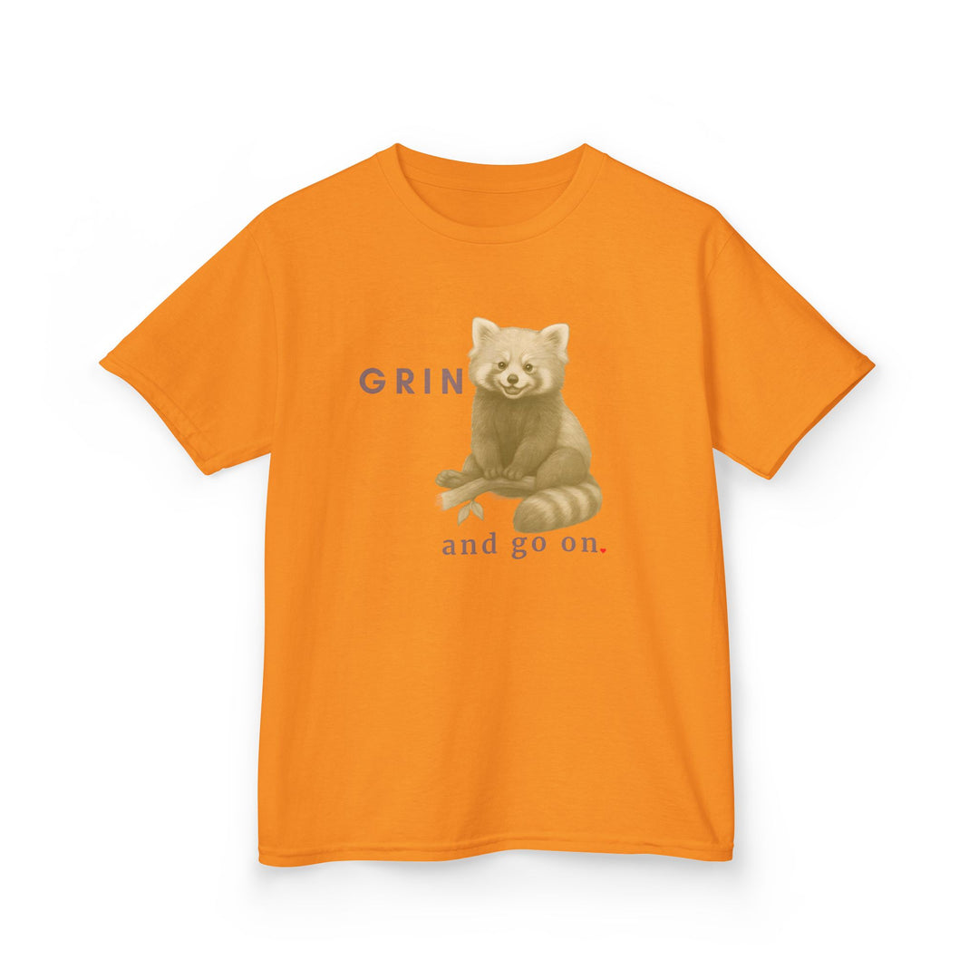 Kids Red Panda Tee | "Grin and Go On" | Sketch Design | Eco-Conscious | Joyful & Playful