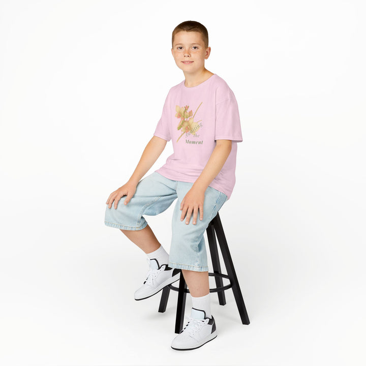 Kids Orchid Mantis Tee | "Awaiting the Moment" | Sketch Design | Eco-Conscious | Reflective & Wise
