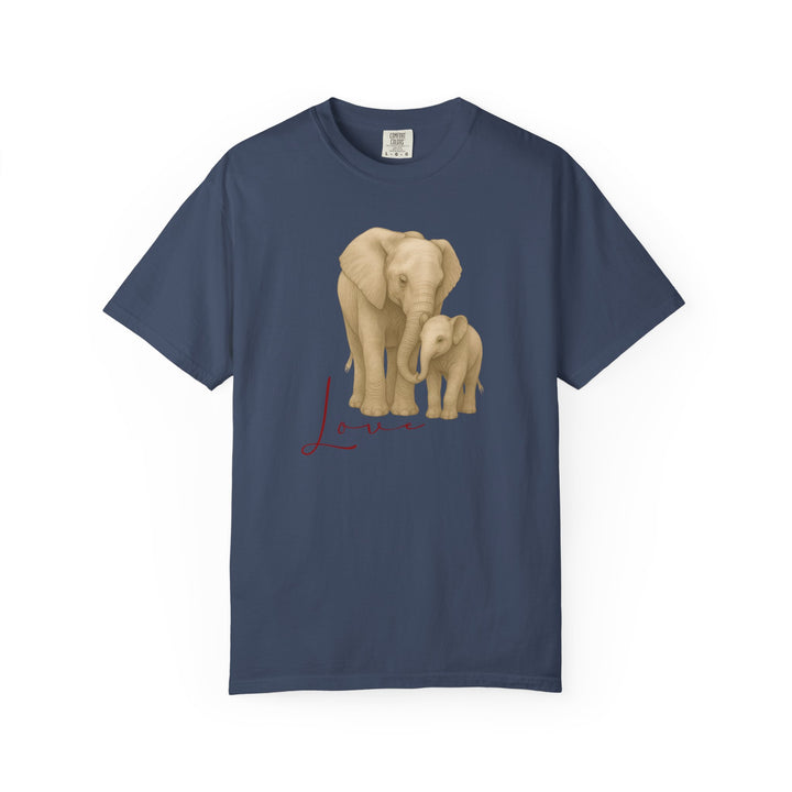 The Legacy of Love – Elephant Mom and Baby | Connected & Compassionate | Sketch Series by Pure Perspective App | Eco Friendly Graphic Tee