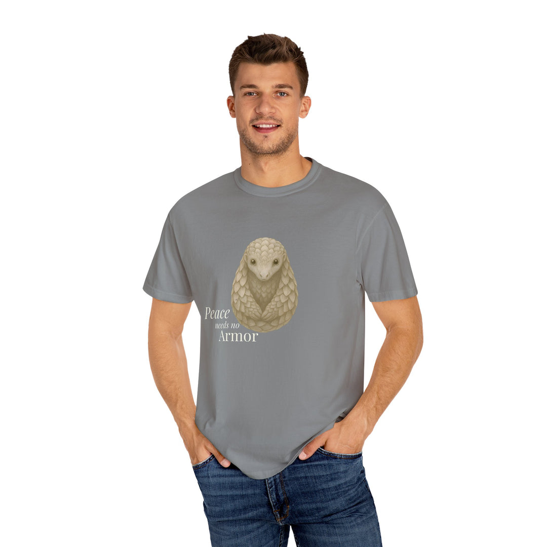 Peace Needs No Armor – Pangolin | Calm & Centered | Sketch Series by Pure Perspective | Eco Friendly Graphic Tee