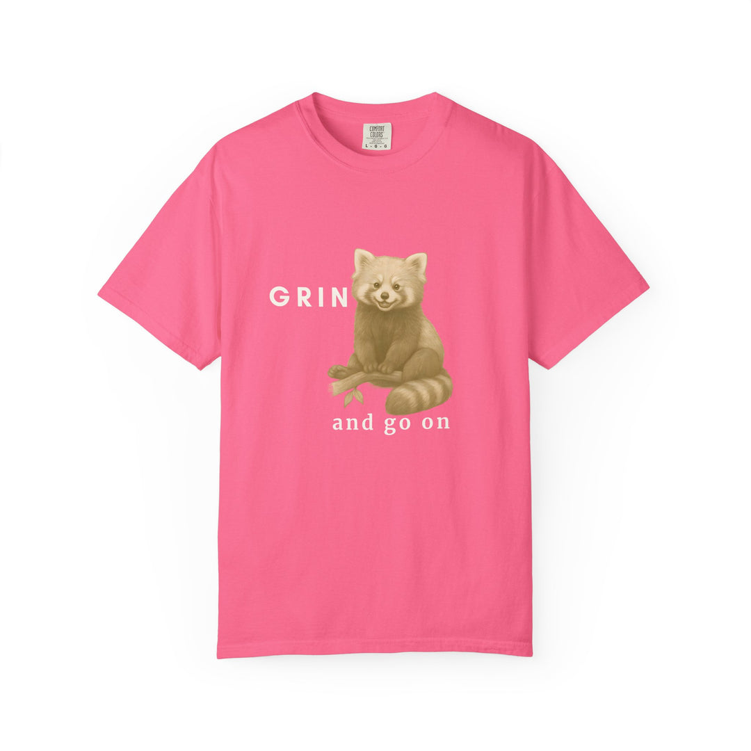 Grin and go on – Red Panda | Joyful & Playful | Sketch Series by Pure Perspective App | Eco Friendly Graphic Tee