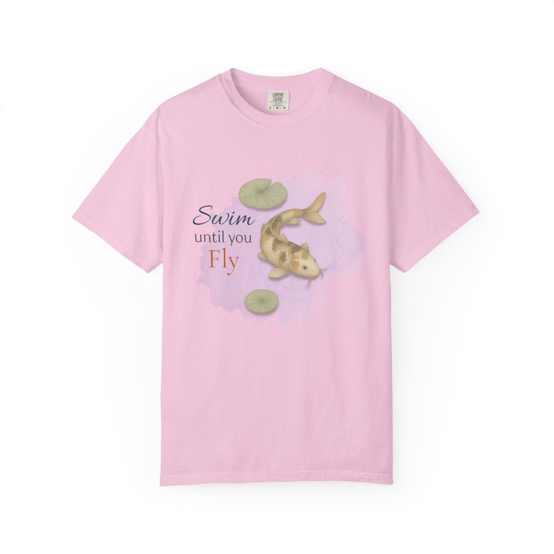 Swim Until You Fly – Koi Fish | Hopeful & Healing | Sketch Series by Pure Perspective App | Eco Friendly Graphic Tee