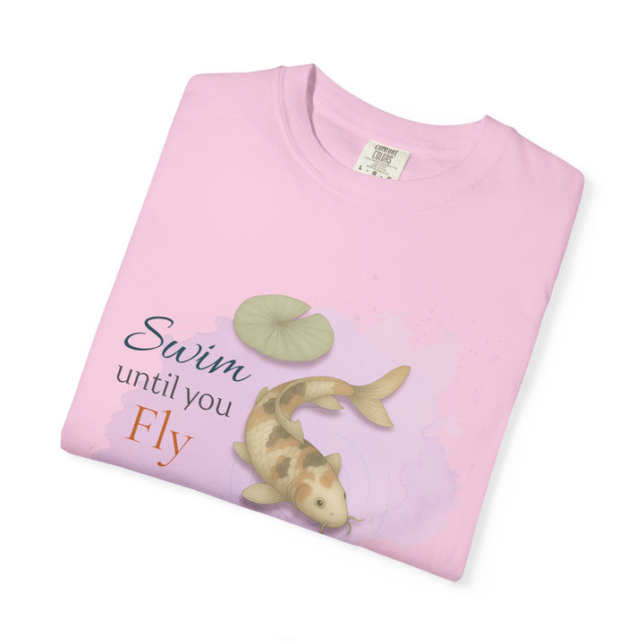 Swim Until You Fly – Koi Fish | Hopeful & Healing | Sketch Series by Pure Perspective App | Eco Friendly Graphic Tee