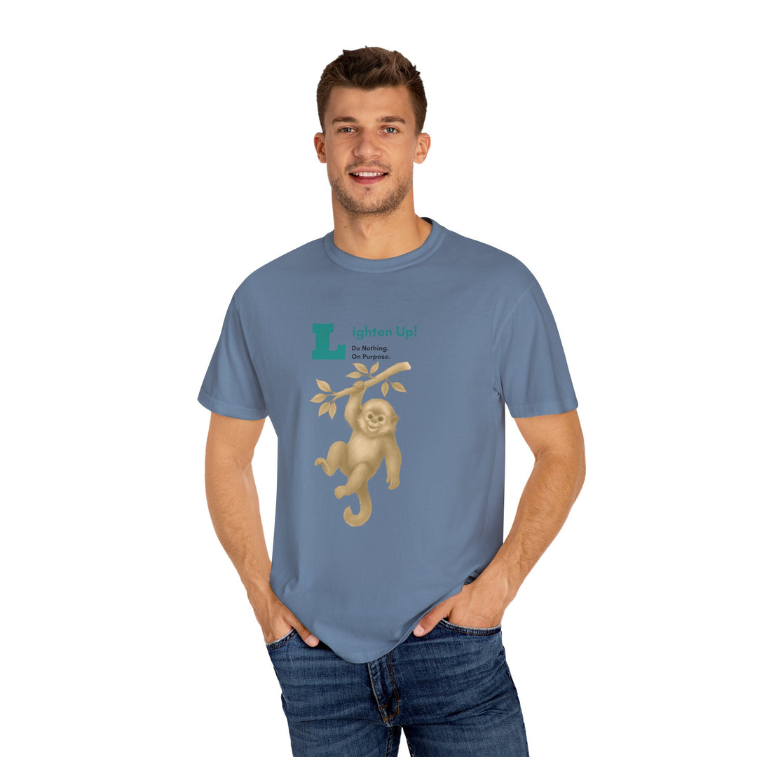 Lighten Up – Golden Snub-Nosed Monkey | Joyful & Playful | Sketch Series by Pure Perspective | Eco Friendly Graphic Tee