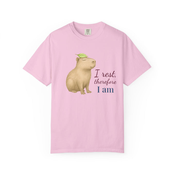 I Rest, Therefore I Am – Capybara | Grounded & Gentle | Sketch Series by Pure Perspective | Eco Friendly Graphic Tee