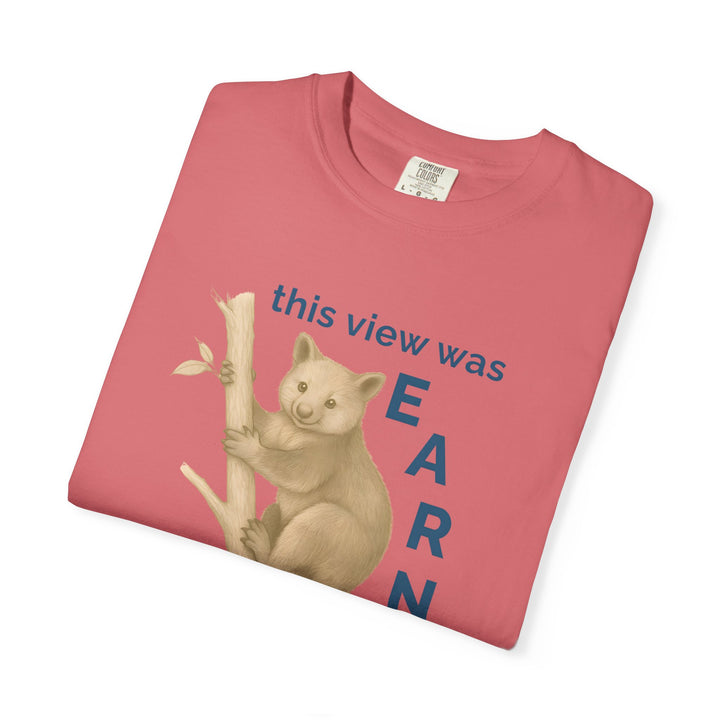 This View Was Earned – Tree Kangaroo | Joyful & Playful | Sketch Series by Pure Perspective | Eco Friendly Graphic Tee