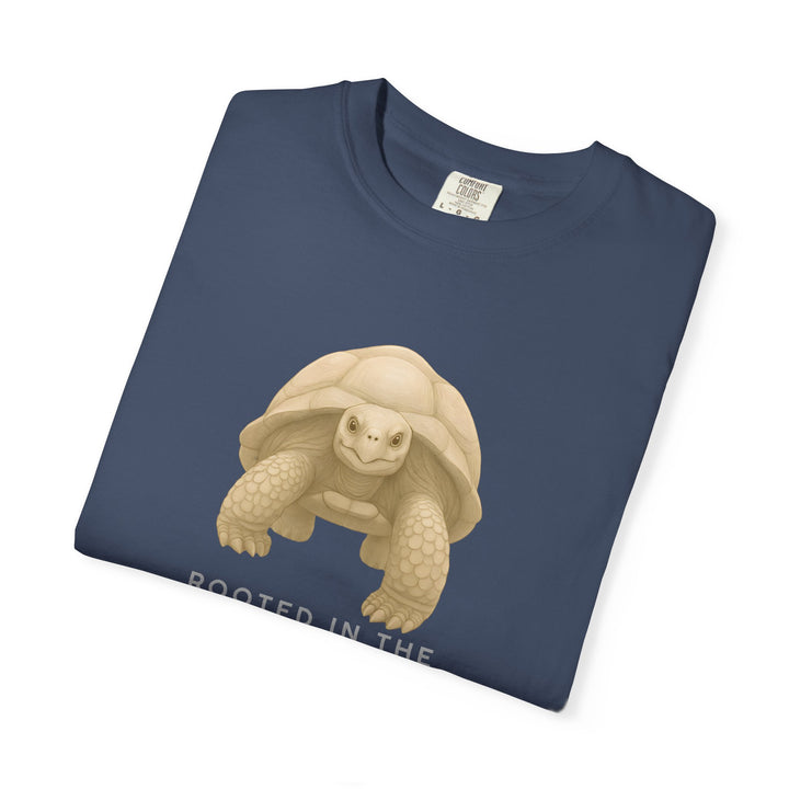 Rooted in the Long Game – Giant Tortoise | Grounded & Gentle | Sketch Series by Pure Perspective | Eco Friendly Graphic Tee