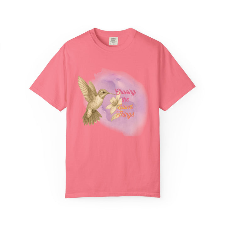 Chasing the Sweet Things – Hummingbird | Hopeful & Healing | Sketch Series by Pure Perspective | Eco Friendly Graphic Tee