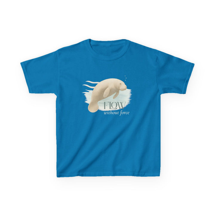 Kids Manatee Tee | "Go with the Flow" | Sketch Design | Eco-Conscious | Calm & Centered