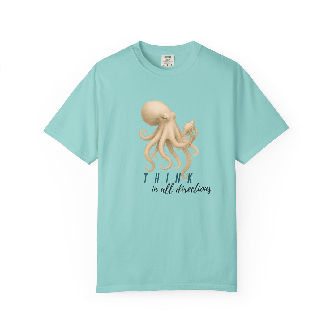 Think In All Directions – Octopus | Joyful & Playful | Sketch Series by Pure Perspective App | Eco Friendly Graphic Tee