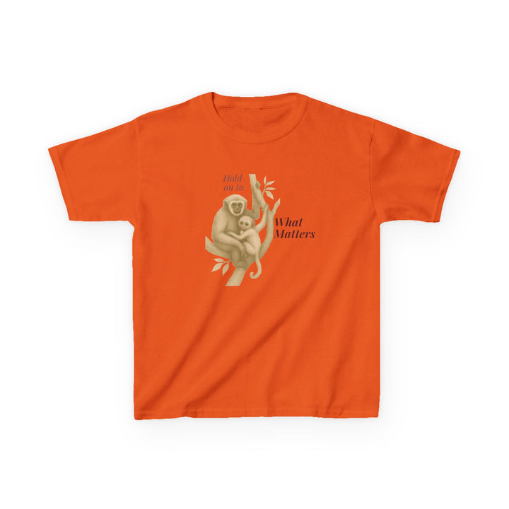 Kids Gibbon and Baby Tee | "Hold on to What Matters" | Sketch Design | Eco-Conscious | Connected & Compassionate
