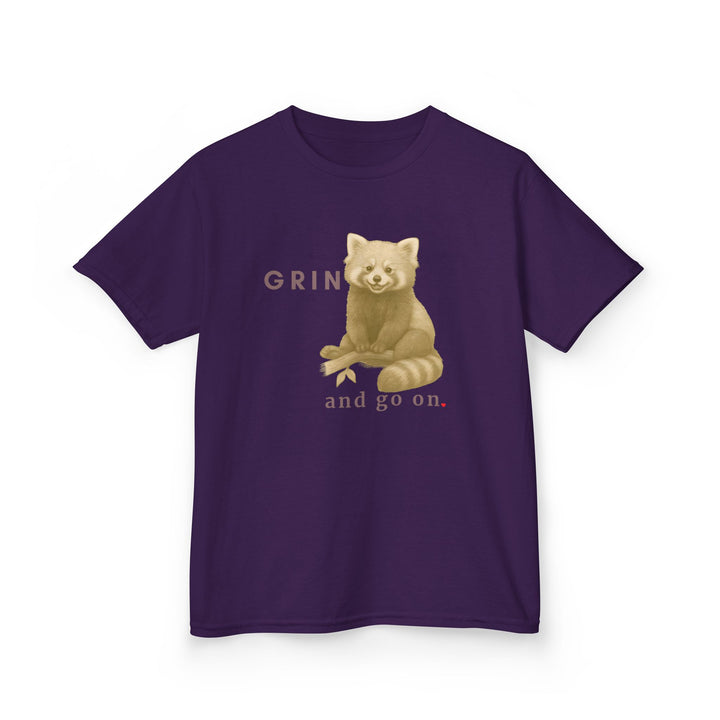 Kids Red Panda Tee | "Grin and Go On" | Sketch Design | Eco-Conscious | Joyful & Playful