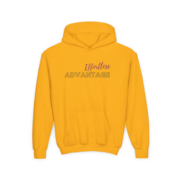 Kids Red Fox "Effortless Advantage" Heavy Blend Hoodie | Back Print Design | Joyful & Playful | Inspirational Message