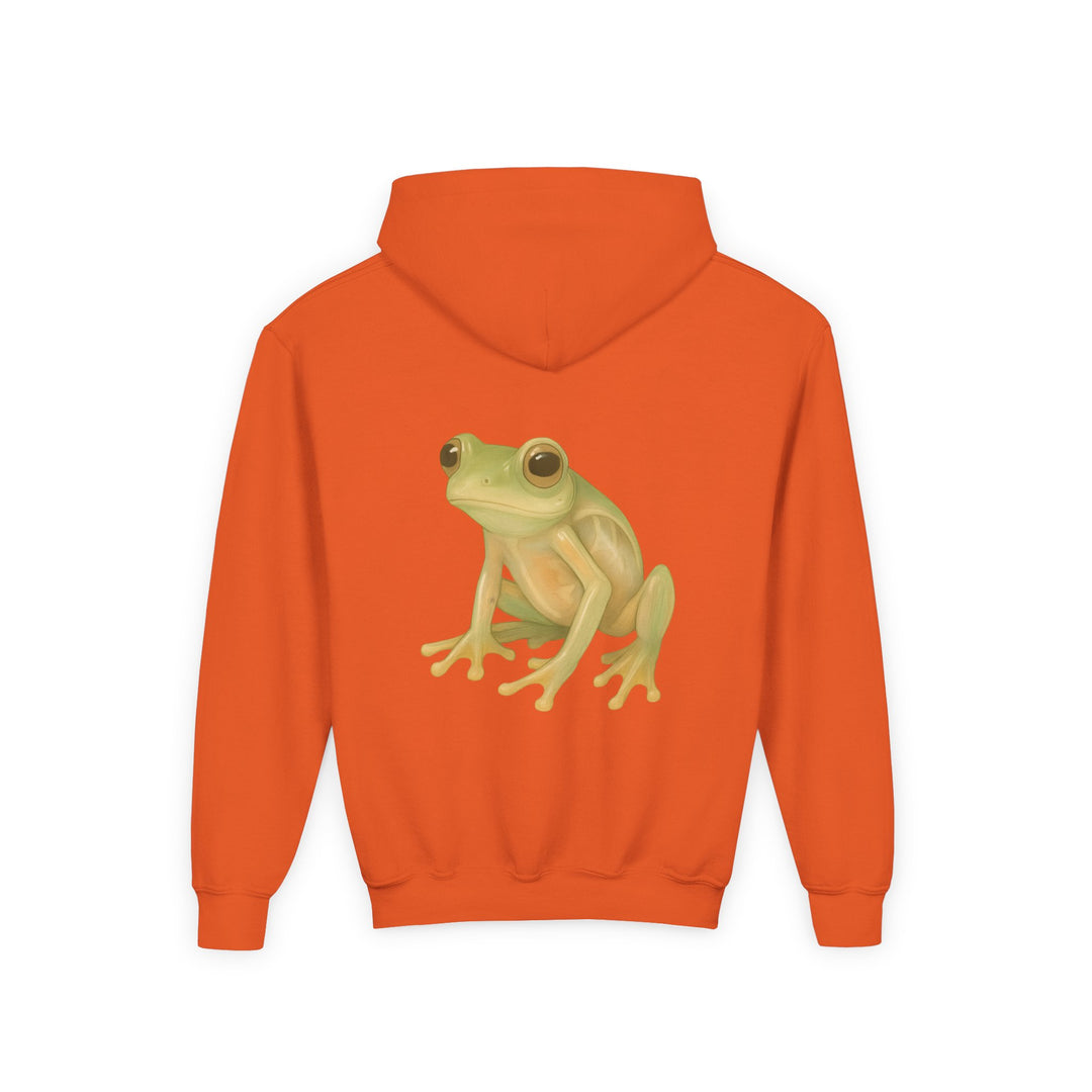 Kids Glass Frog "Vulnerability Takes Courage" Heavy Blend Hoodie | Back Print Design | Hopeful & Healing | Inspirational Message