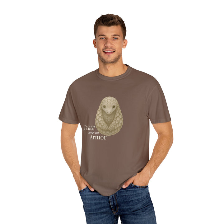 Peace Needs No Armor – Pangolin | Calm & Centered | Sketch Series by Pure Perspective | Eco Friendly Graphic Tee