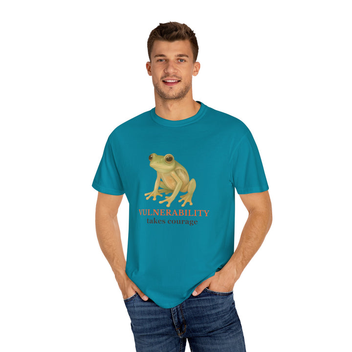 Vulnerability Takes Courage – Glass Frog | Hopeful & Healing | Sketch Series by Pure Perspective App | Eco Friendly Graphic Tee