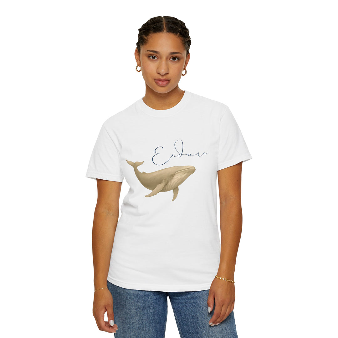Endure – Blue Whale | Connected & Compassionate | Sketch Series by Pure Perspective App | Eco Friendly Graphic Tee