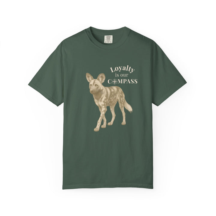Loyalty Is Our Compass – African Wild Dog | Empowered & Bold | Sketch Series by Pure Perspective | Eco Friendly Graphic Tee