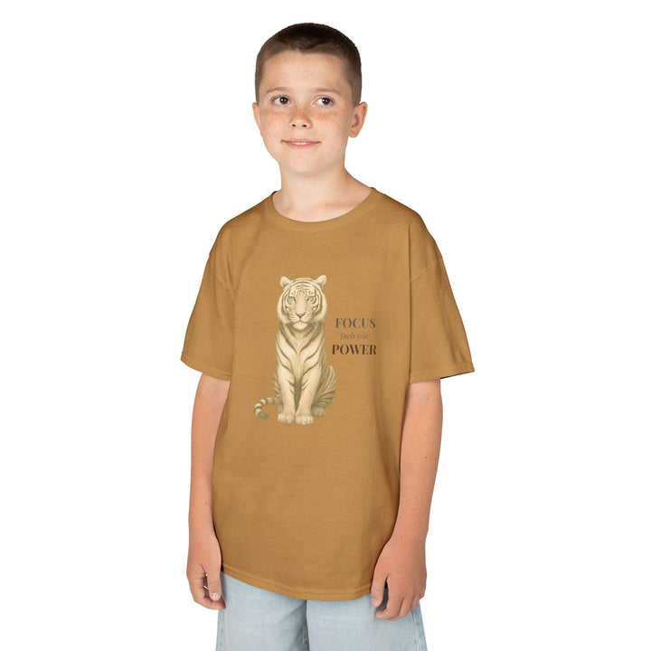 Kids Tiger Tee | "Power Through" | Sketch Design | Eco-Conscious | Empowered & Bold