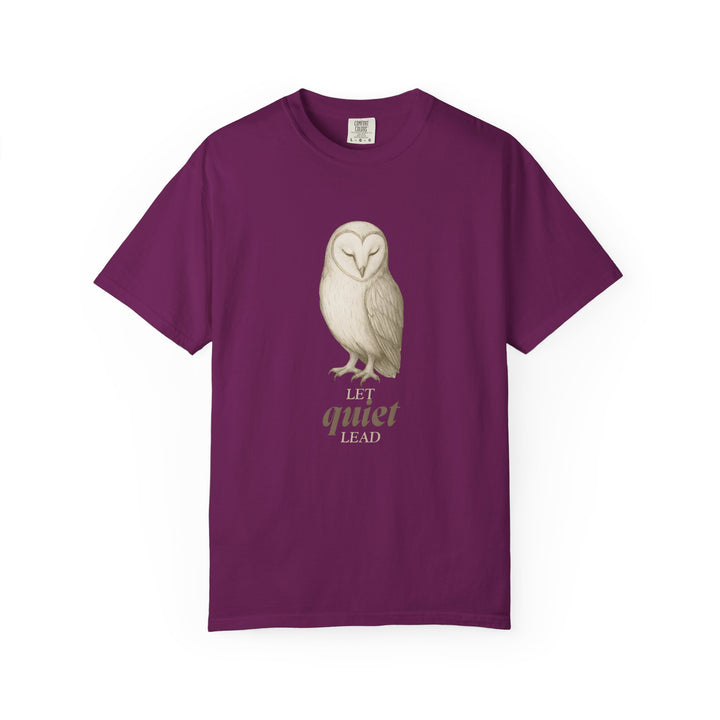 Let Quiet Lead – Owl | Calm & Centered | Sketch Series by Pure Perspective | Eco Friendly Graphic Tee