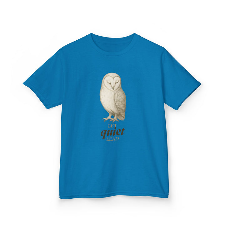 Kids Barn Owl Tee | "Listen First" | Sketch Design | Eco-Conscious | Calm & Centered