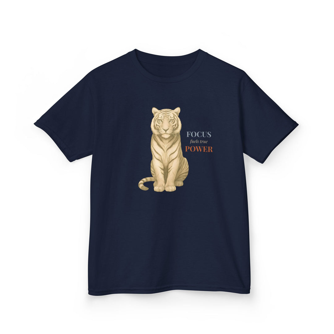 Kids Tiger Tee | "Power Through" | Sketch Design | Eco-Conscious | Empowered & Bold