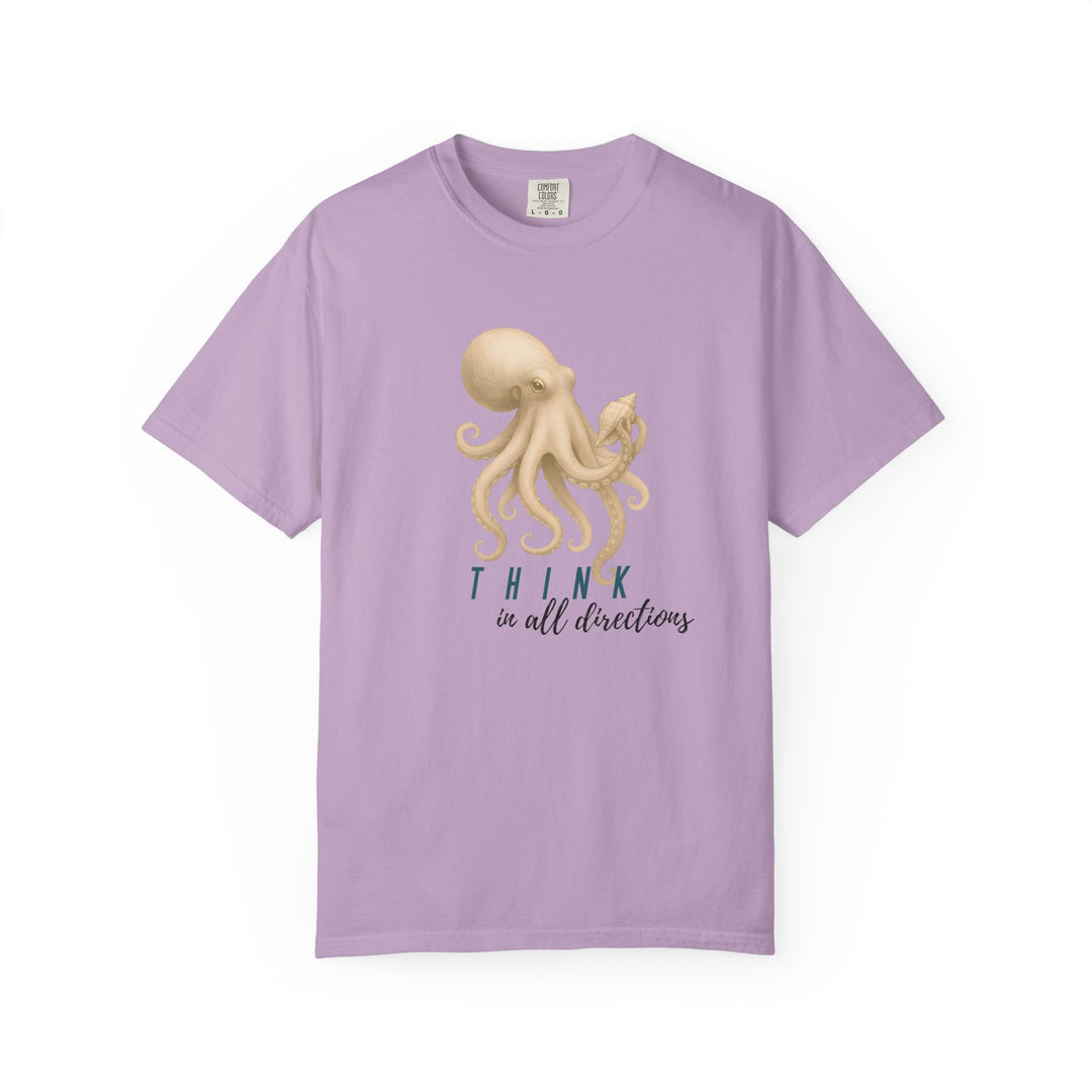 Think In All Directions – Octopus | Joyful & Playful | Sketch Series by Pure Perspective App | Eco Friendly Graphic Tee