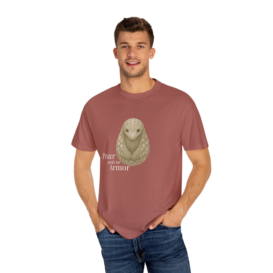 Peace Needs No Armor – Pangolin | Calm & Centered | Sketch Series by Pure Perspective | Eco Friendly Graphic Tee