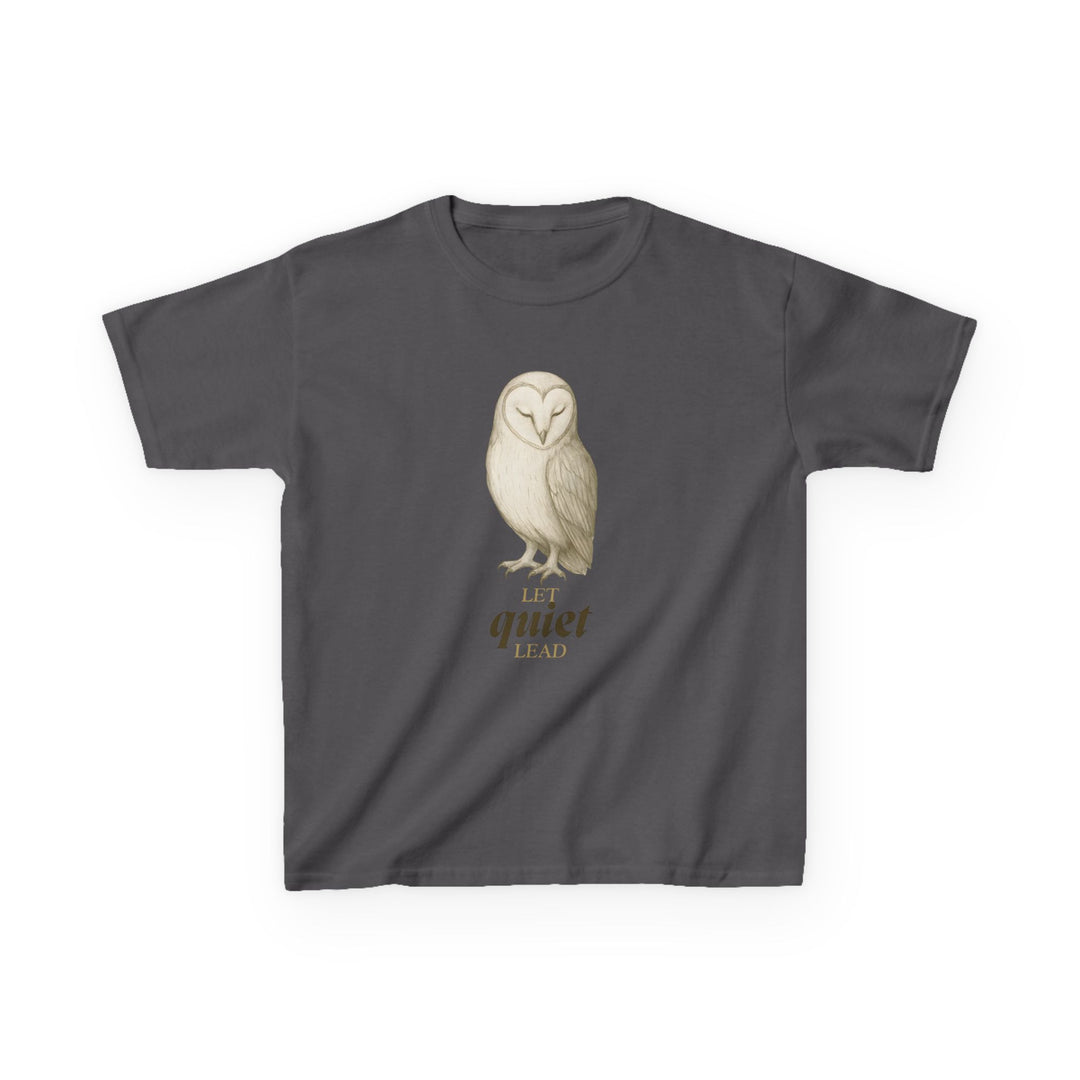 Kids Barn Owl Tee | "Listen First" | Sketch Design | Eco-Conscious | Calm & Centered