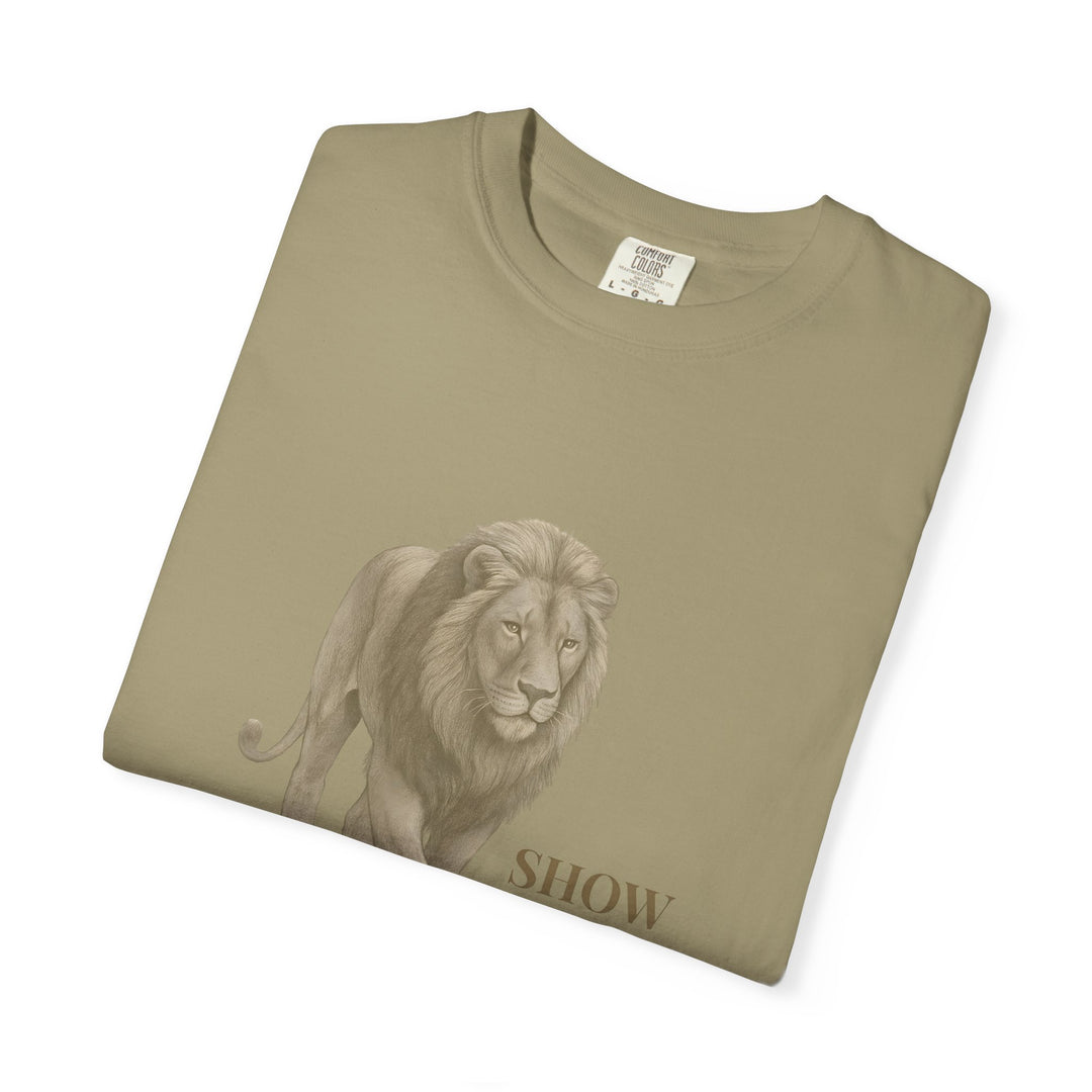 Show Up – Lion | Empowered & Bold | Sketch Series by Pure Perspective | Eco Friendly Graphic Tee