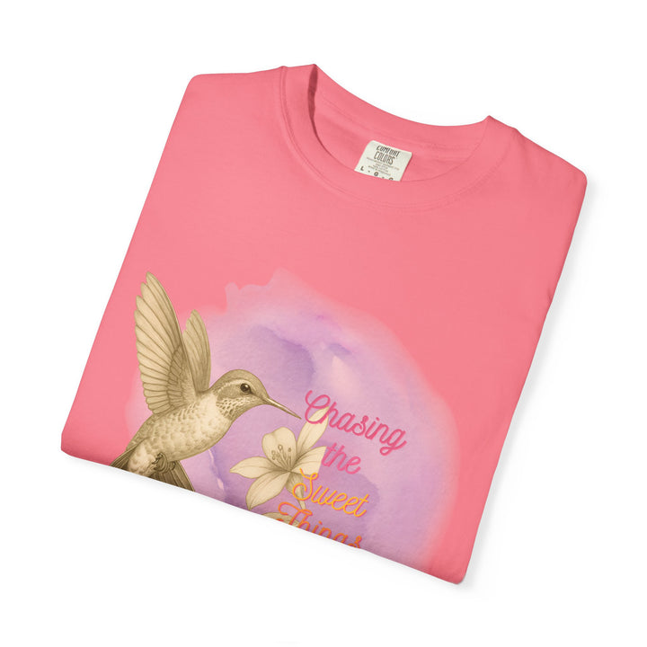 Chasing the Sweet Things – Hummingbird | Hopeful & Healing | Sketch Series by Pure Perspective | Eco Friendly Graphic Tee