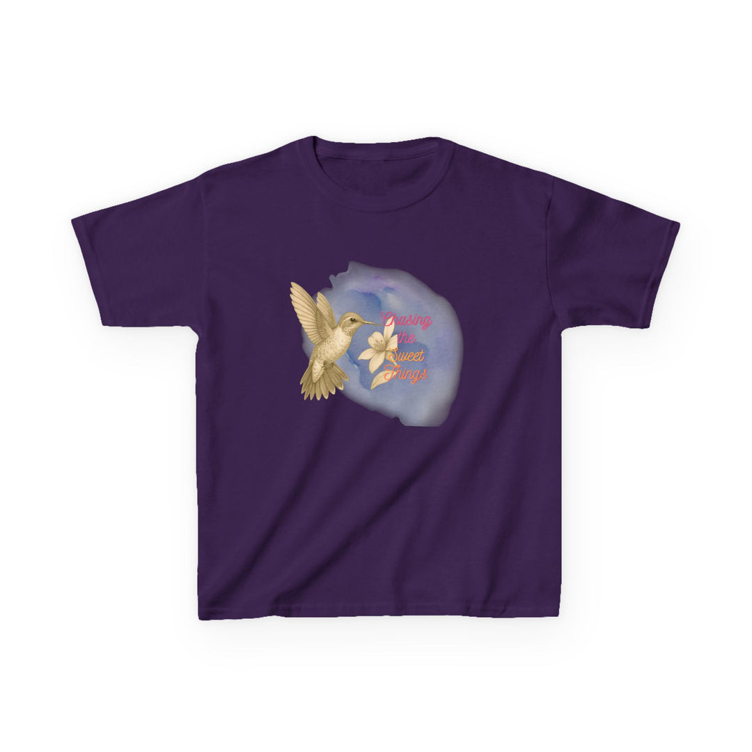 Kids Hummingbird Tee | Chasing the Sweet Things says "Look for Joy" | Sketch Design | Eco-Conscious | Hopeful & Healing