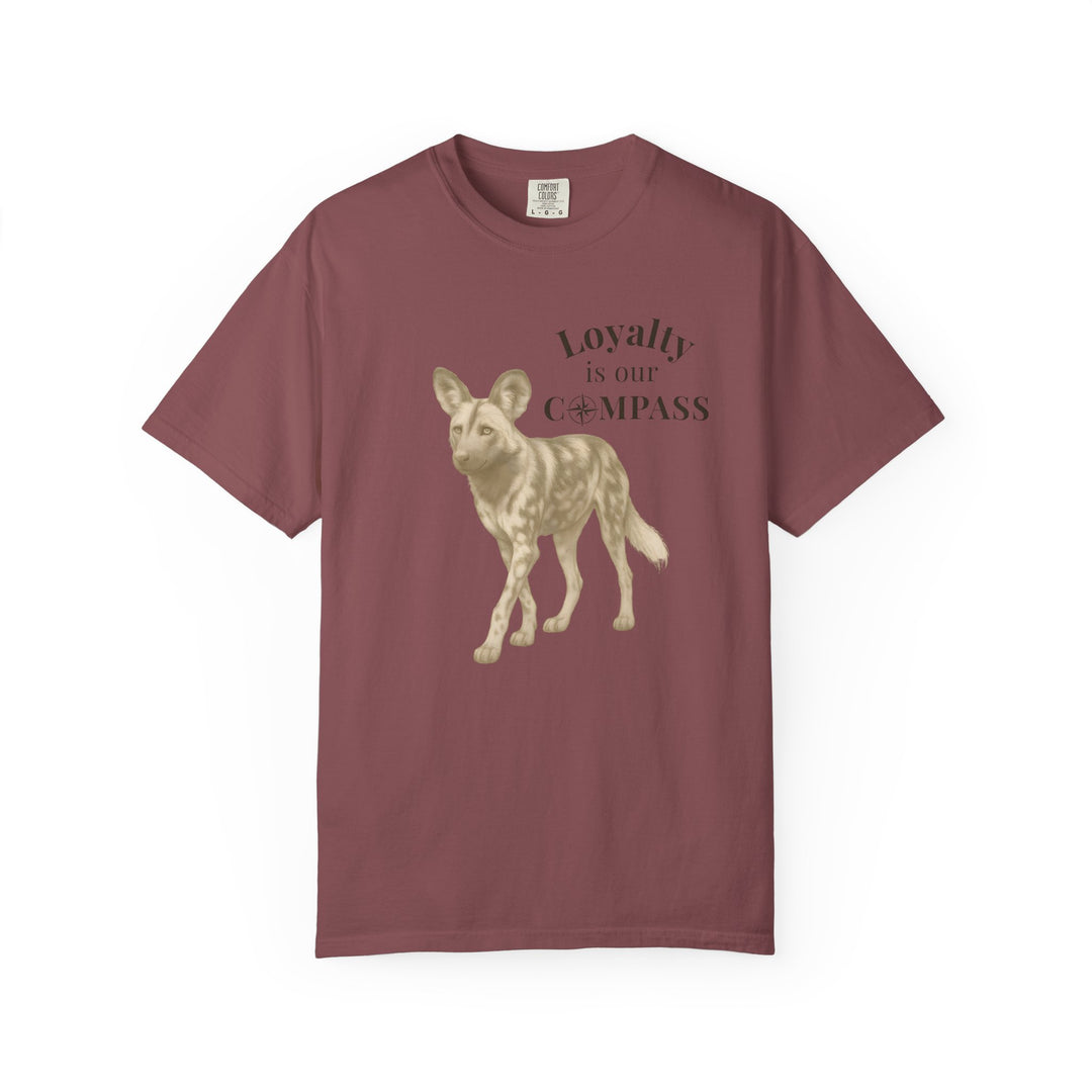 Loyalty Is Our Compass – African Wild Dog | Empowered & Bold | Sketch Series by Pure Perspective | Eco Friendly Graphic Tee