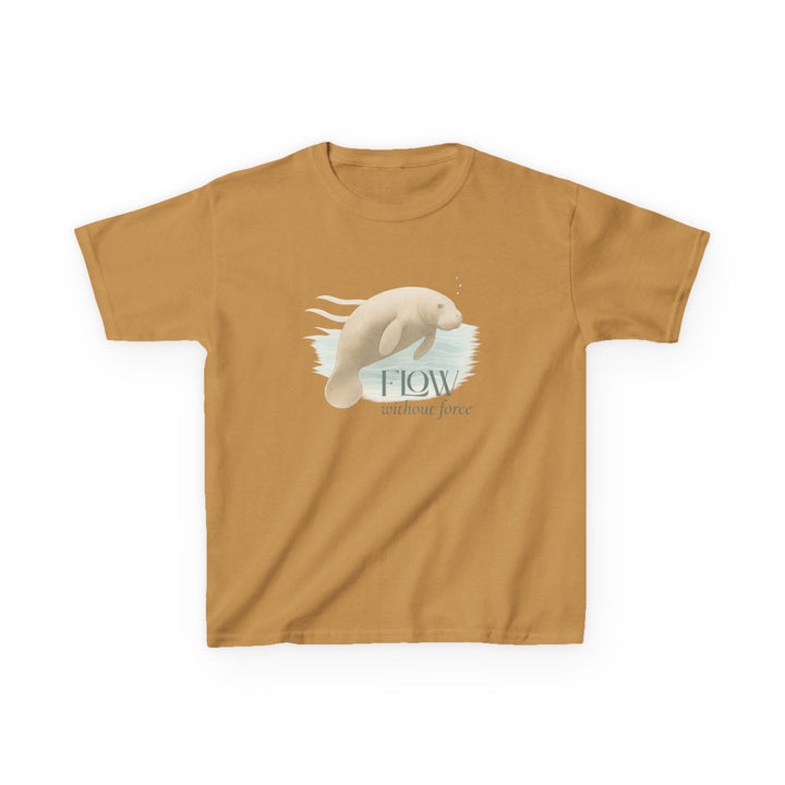 Kids Manatee Tee | "Go with the Flow" | Sketch Design | Eco-Conscious | Calm & Centered