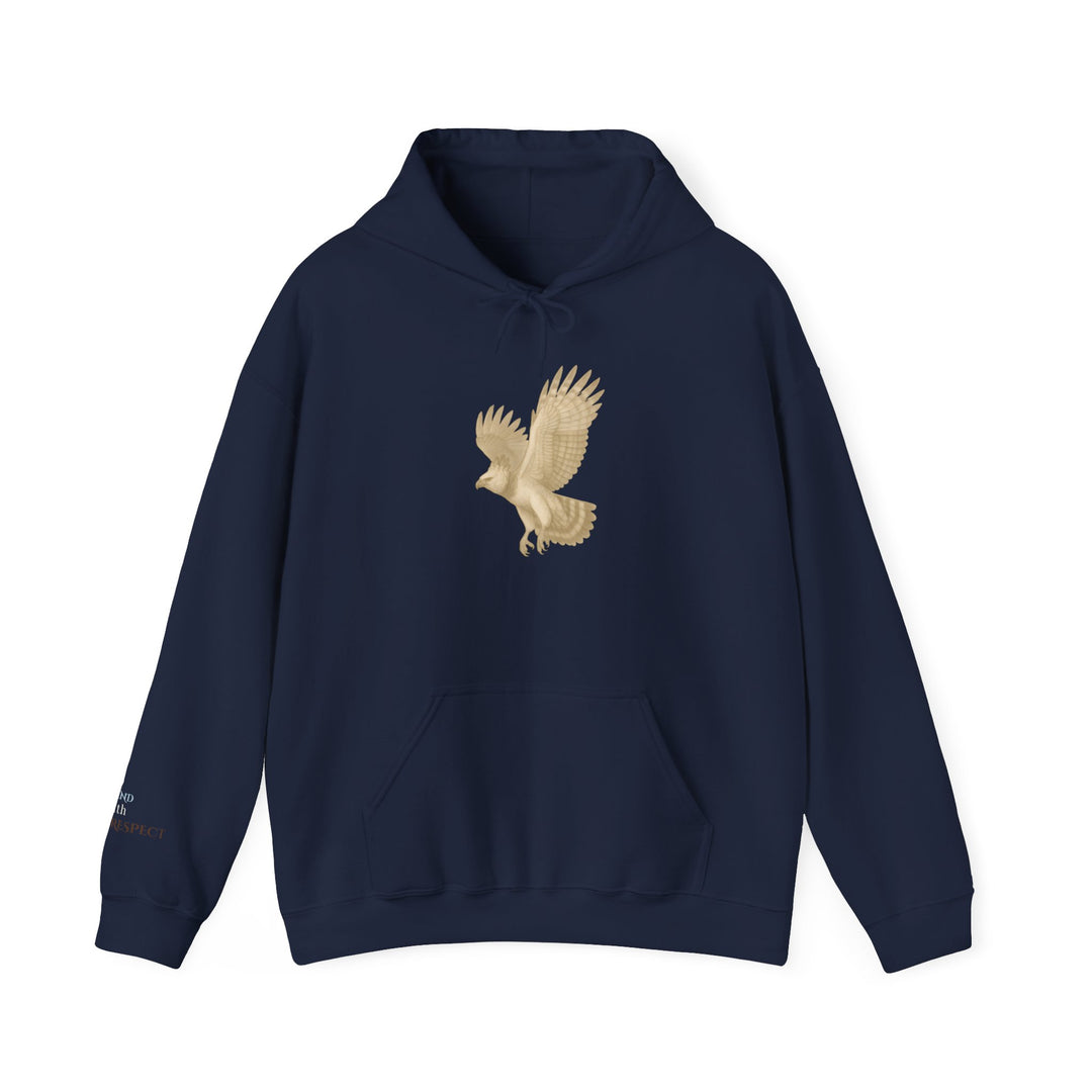 Ascend with Respect – Harpy Eagle | Empowered & Bold Series | Unisex Heavy Blend™ Hooded Sweatshirt | Eco-Friendly Apparel