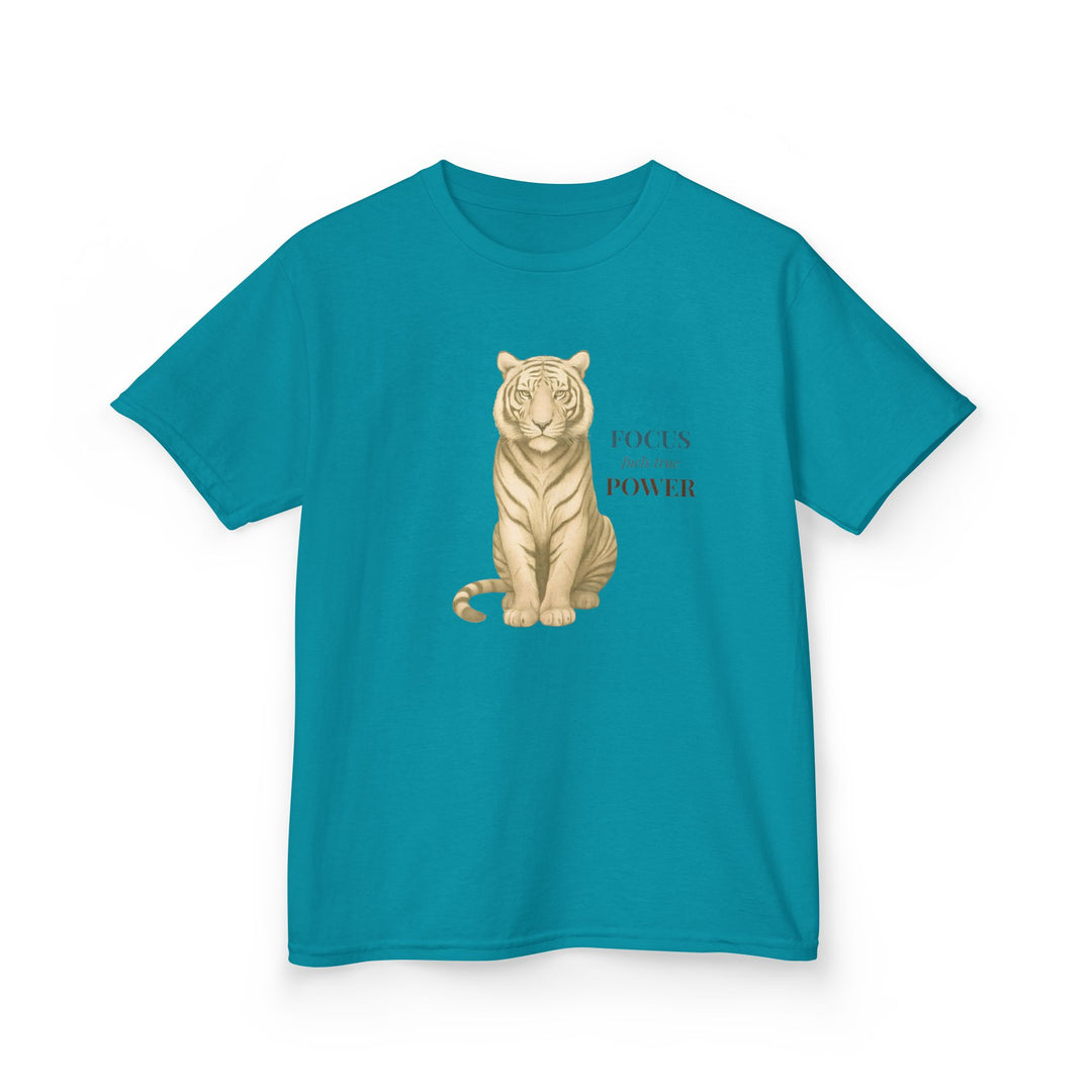 Kids Tiger Tee | "Power Through" | Sketch Design | Eco-Conscious | Empowered & Bold