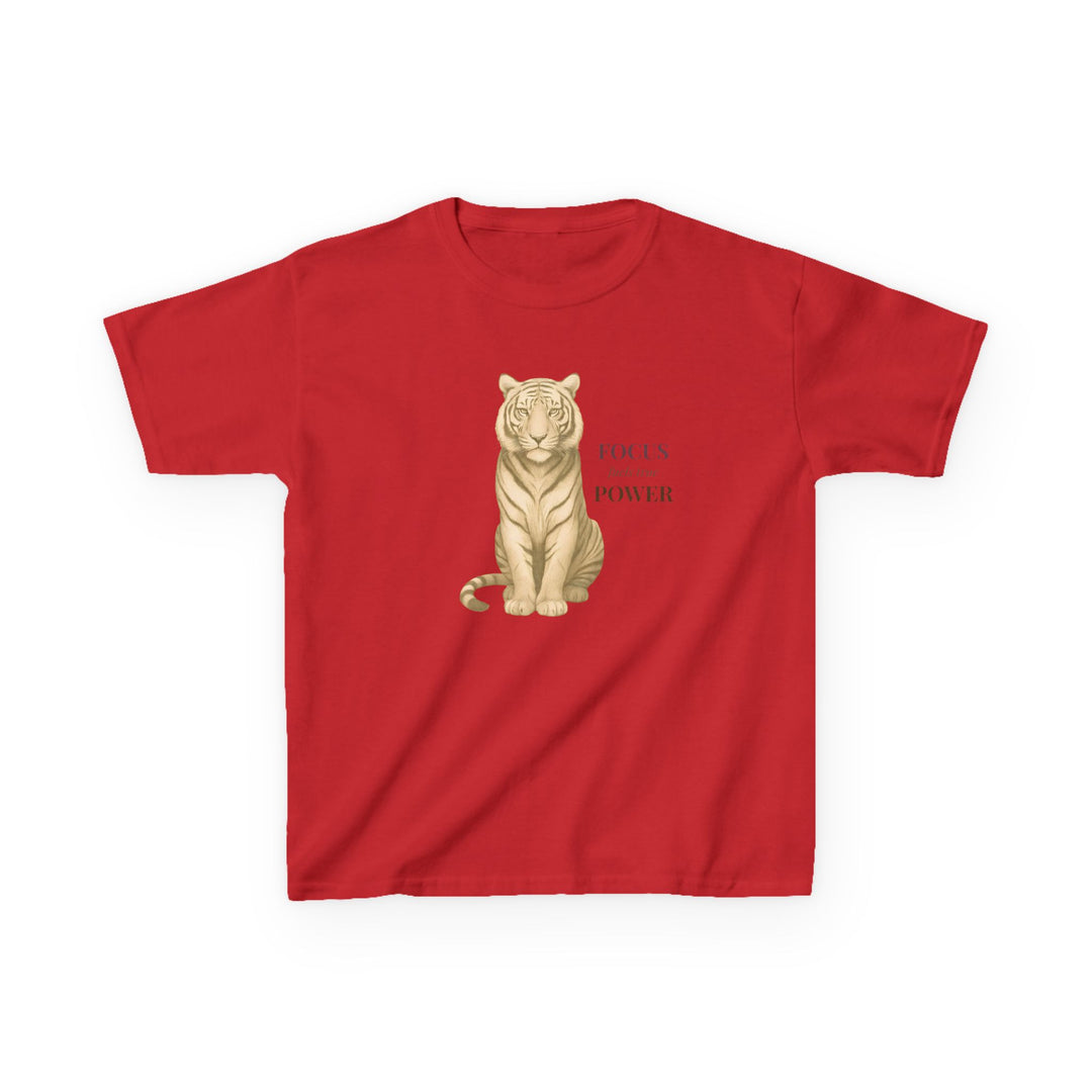 Kids Tiger Tee | "Power Through" | Sketch Design | Eco-Conscious | Empowered & Bold