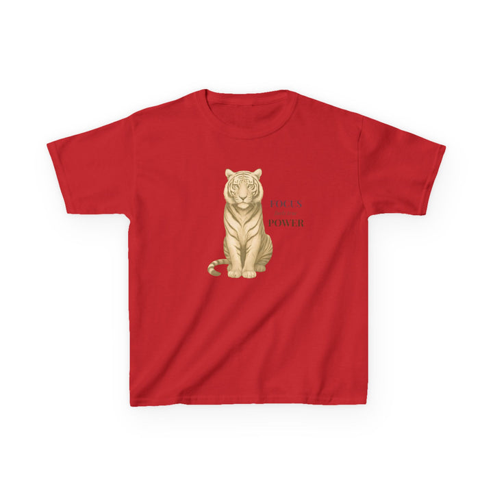 Kids Tiger Tee | "Power Through" | Sketch Design | Eco-Conscious | Empowered & Bold