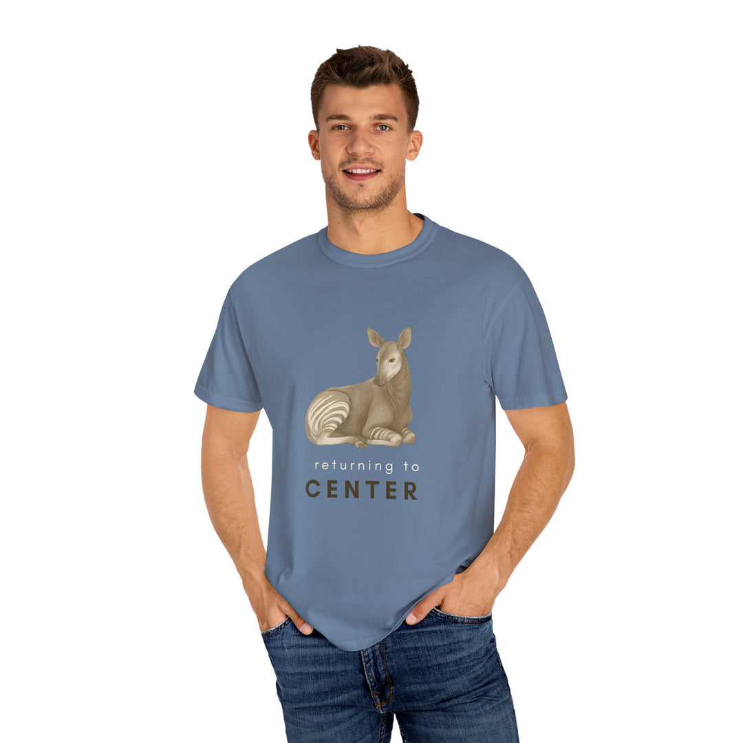 Returning to Center – Okapi | Calm & Centered | Sketch Series by Pure Perspective | Eco Friendly Graphic Tee