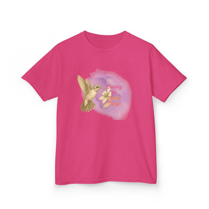 Kids Hummingbird Tee | Chasing the Sweet Things says "Look for Joy" | Sketch Design | Eco-Conscious | Hopeful & Healing