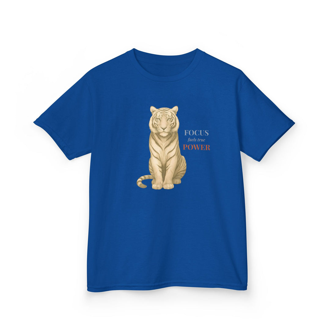 Kids Tiger Tee | "Power Through" | Sketch Design | Eco-Conscious | Empowered & Bold