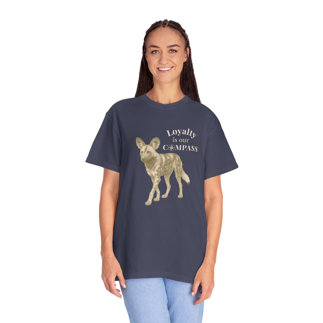 Loyalty Is Our Compass – African Wild Dog | Empowered & Bold | Sketch Series by Pure Perspective | Eco Friendly Graphic Tee